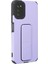 Samsung Galaxy A03S Kılıf Mega Standlı Silikon - Lila (K95) 2