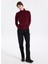 D5WL-SWT3302 Bordo Fermuarlı Yaka Basic Düz Kadın Polar Sweatshırt 2
