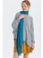 Ince Dökümlü Bambu Şal Mavi Turkuaz 1
