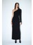 Asimetrik Örme Elbise Siyah 12444590002 1