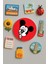 Modern ve Dekoratif Yuvarlak Buzdolabı Magneti Magnet Büyük Boy 10X10 cm - Mickey 1
