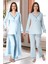 Effortt 4054 Biye Detaylı Sabahlıklı Lohusa Pijama Takımı 1