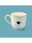 Kitchen Bold Heart Porselen Kupa - Siyah / Beyaz - 290 ml 1