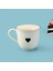 Kitchen Bold Heart Porselen Kupa - Siyah / Beyaz - 290 ml 2
