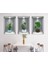 3D Çiçek Vazo Duvar Sticker 3 Lü Set Gri Fon (5324) 4