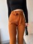 Kendinden Kemerli Triko Pantolon Camel 2