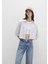 Çizgili Beyaz Crop Gömlek 1211297-88614 2