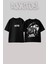 Black Sabbath 5 Tasarım Sırt Baskılı Pamuk Siyah Oversize T-Shirt 1