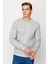 Erkek A.gri Bisiklet Yaka Sweatshirt 4