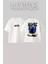 Ad Dc 6 Tasarım Sırt Baskılı Pamuk Beyaz Oversize T-Shirt 1