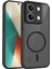Xiaomi Redmi Note 13 5g Kılıf, Manyetik Yarı Saydam Mat Darbeye Dayanıklı ve Parmak Izi Önleyici Koruyucu Kılıf-Siyah (Yurt Dışından) 1