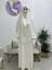 Ferace & Abaya Sufle Takım Yandan Robalı Elbise .hac ve Umre Için Uygundur Ekru Rengi 1