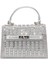 25YG585 Kadın Taşlı Abiye Çanta Gümüş 1