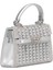 25YG585 Kadın Taşlı Abiye Çanta Gümüş 2