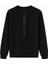 Erkek S-Shirt O Yaka Erkek Siyah Sweatshirt 2
