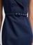 Kruvaze Kolsuz Elbise Lacivert 12444224001 3