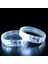 Beyaz-Gümüş LED Işıklı Baskı Yapılabilen Pilli Bileklik Bilezik 1,5 cm Genişlik (5324) 5