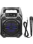 Karaoke Mikrofonlu Fm Radyolu Bluetooth Hoparlör Yüksek Ses Kaliteli 5