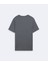 Kısa Kollu Sıfır Yaka Basic Gri T-Shırt 2
