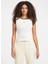 Kayık Yaka Baskılı Krem Kadın T-Shirt Guess Jeans Kadın Top 2
