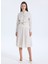 Gömlek Yaka Düz Krem Uzun Kadın Elbise Anita Kadın Elbise 2