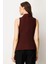 Kadın Kruvaze Yaka Kapak Cepli Yelek 5009 Bordo 4