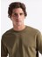 Yuvarlak Yaka Haki Erkek T-Shirt 261 Lcm 242001 Hevass Haki 3