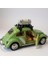 Klasik Işıklı Sesli Metal Araba - Yeşil Valizli Retro Beetle 4