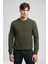 Newdiagonal Erkek O Yaka Sweatshirt Yeşil 2