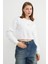 3 Iplik Fiyonk Nakışlı Crop Sweatshirt 1