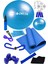 13 Lü Pilates Topu Seti Plates Minderi 1 kg Dambıl Aerobik Latex Band Thigh Master Kelebek Set 1