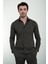 Düz Haki Slim Fit Çıtçıtlı Erkek Gömlek Pantolon Takım 3