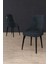 Esa 4 Adet Babyface Kumaş, Siyah Metal Ayaklı, Mutfak ve Yemek Odası Sandalyesi 1