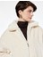 Uzun Kollu Cepli Fermuarlı Crop Peluş Bomber Ceket 2