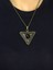 Doğal Taş Oniks Doğal Taşlı Üçgen Model Antik Kadın Kolye EUK41O 3