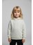 Unisex Çocuk Basic Pamuklu Kapüşonlu Sweatshirt - Krem 1