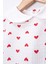 %100 Pamuk Organik Çift Katlı Muslin Kalp Desenli Yuvarlak Yakalı 3’lü Bebek Tulum Seti 3