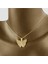 Kelebek Figürlü Açılır Kapanır Zirkon Taşlı Trend Kolye 1