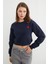 3 Iplik Kalp Nakışlı Crop Sweatshirt 5