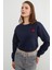 3 Iplik Kalp Nakışlı Crop Sweatshirt 7