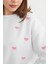 3 Iplik Fiyonk Nakışlı Oversize Sweatshirt 4