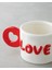 Love More Stoneware Kupa 400 ml Pembe 2