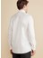 Slim Fit Klasik Yaka Beyaz Erkek Gömlek BBFW25MSH020 5