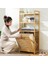 3 Organizer Raflı Ahşap Bambu Çek-Aç Kirli Sepeti 2