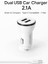 Araç Şarj Cihazı 2.1A Çift Usb, Type-C, Kablo Dahil, Hızlı Şarj 1