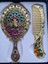 Ayna Tarak Seti, Kutulu-Metal-Hediyelik Takım, 13CM Aynalı Saç Fırçası, Tavuskuşu Figürlü 3