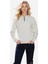 Unisex Relax Fit Rahat Kesim Pamuklu Içi Polarlı Yarım Fermuarlı Dik Yaka Sweatshirt 2