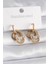 316L Çelik Gold Renk Zirkon Taşlı Halka Model Kadın Küpe - TJ-BKP9571 1