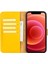 Apple iPhone 12 Pro Max Uyumlu Deri Cüzdanlı Kılıf FL12 Sarı 2