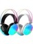 Kulak Üstü Kablosuz Bluetooth Kulaklık Unısex Renkli Işıklı Kulaklık - M635R973-K86635 1